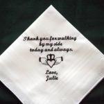 Personalized Wedding Handkerchiefs For Father Of..