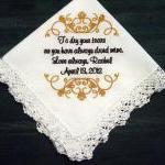 Wedding Handkerchief For Mother Of Bride With Gift..