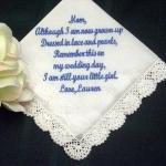 Personalized Wedding Gift -wedding Handkerchief..