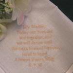 Linen Mens Hanky - From The Bride To The Groom..