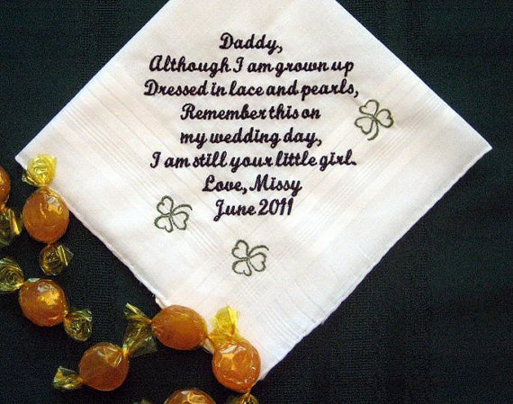 Personalized Wedding Gift For Dad With Clovers From The Bride With Gift Box 105s
