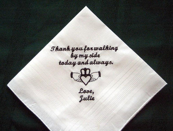 Personalized Wedding Handkerchiefs For Father Of The Bride With Gift Box 124s