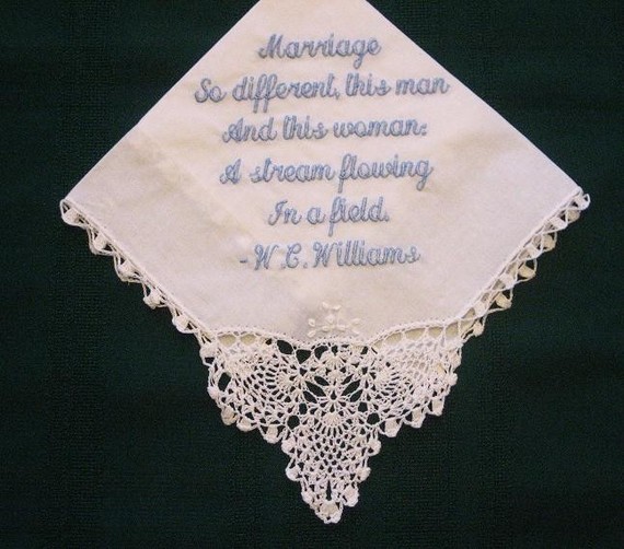 Personalized Wedding Lace Corner Handkerchief With Gift Box 48sl