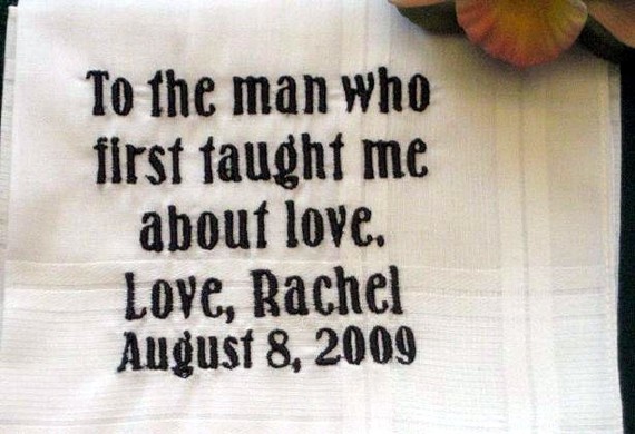 Personalized Wedding Gift-wedding Handkerchief-father Of The Bride With Gift Box 4b