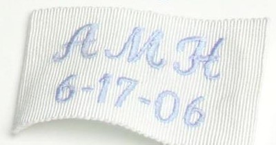 Monogrammed Wedding Dress Label