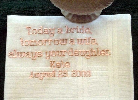 Personalized Wedding Gift - Wedding Handkerchief For Father Of The Bride Style With Gift Box 62b
