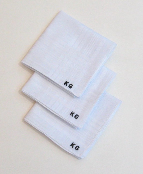 monogrammed cotton handkerchiefs