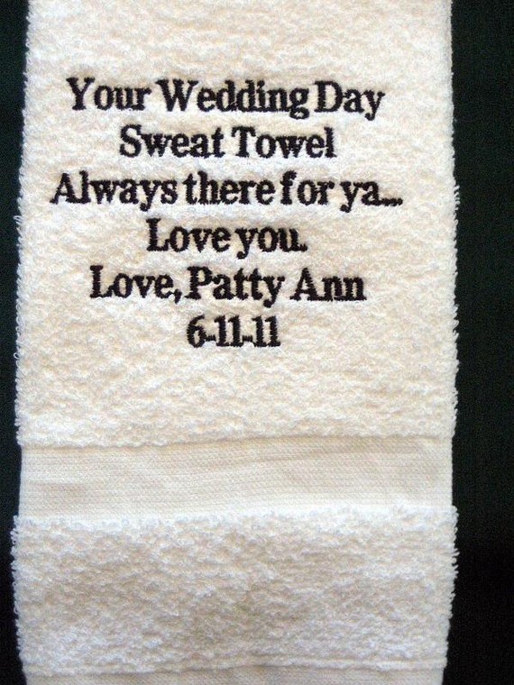 Personalized Wedding Gift - Wedding Sweat Towel