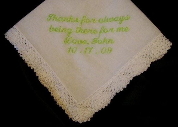 Personalized Wedding Gift - Wedding Handkerchief For Mother Of The Groom With Gift Box 51s