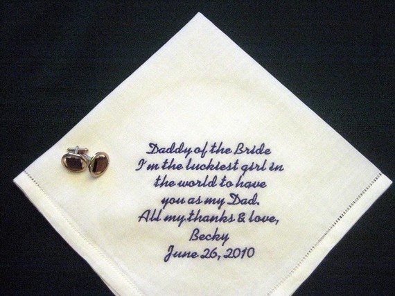 Daddy Of The Bride Linen Bridal Hankie With Gift Box 103s
